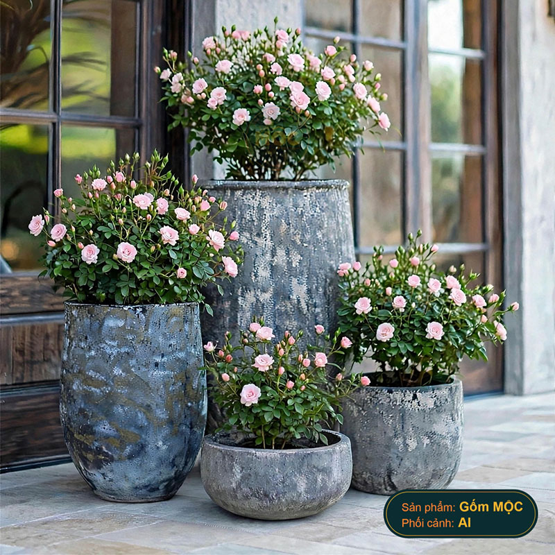 4231 Men Mỹ Thuật Tulip Trơn 27x27x24