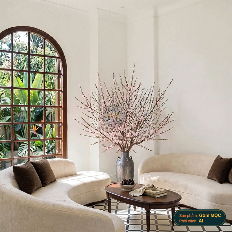 Cắm Hoa Tươi | Mờ | 4200 Bình 4 quai 25x25x60 M11
